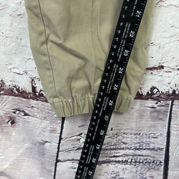 Adidas Pants Mens 30 Jogger Cargo Tapered Leg Pull On Drawstring Pocket Beige - Picture 7 of 11